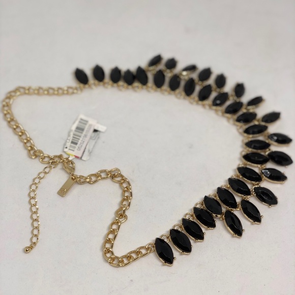 INC International Concepts Jet Stone Bib Necklace - Picture 3 of 3